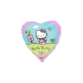 Palloncino Hello Kitty in Giardino cuore standard shape 18" (45cm) in mylar, 1pz.