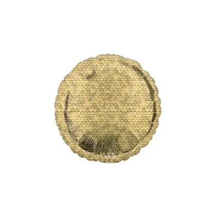 Palloncino Paillettes oro standard shape 18" (45cm) in mylar, 1pz.