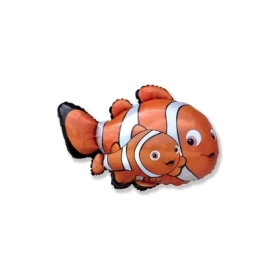 Palloncino Pesci Pagliaccio super shape 27" (68cm) in mylar, 1pz.