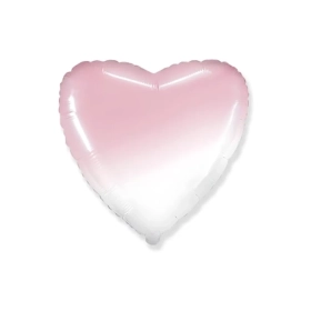 Palloncino cuore Rosa Baby Sfumato super shape 32" (81cm) in mylar, 1pz.