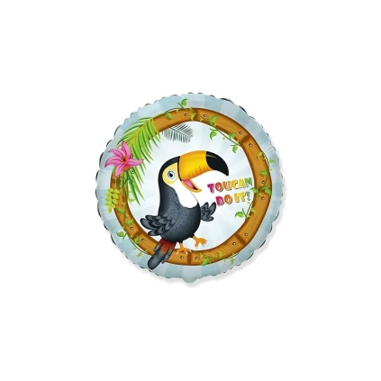 Palloncino Tucano standard shape 18" (45cm) in mylar, 1pz.