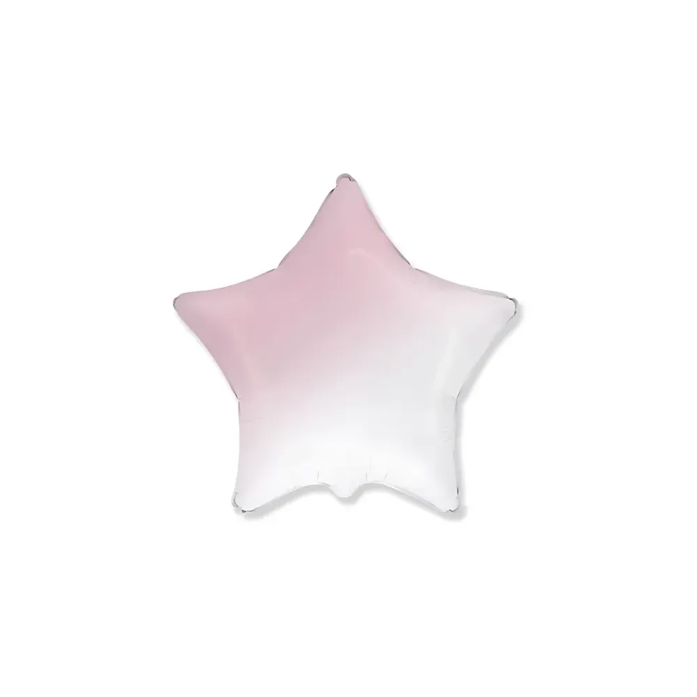 Palloncino Stella Rosa Baby Sfumato standard shape 18" (45cm) in mylar, 1pz.
