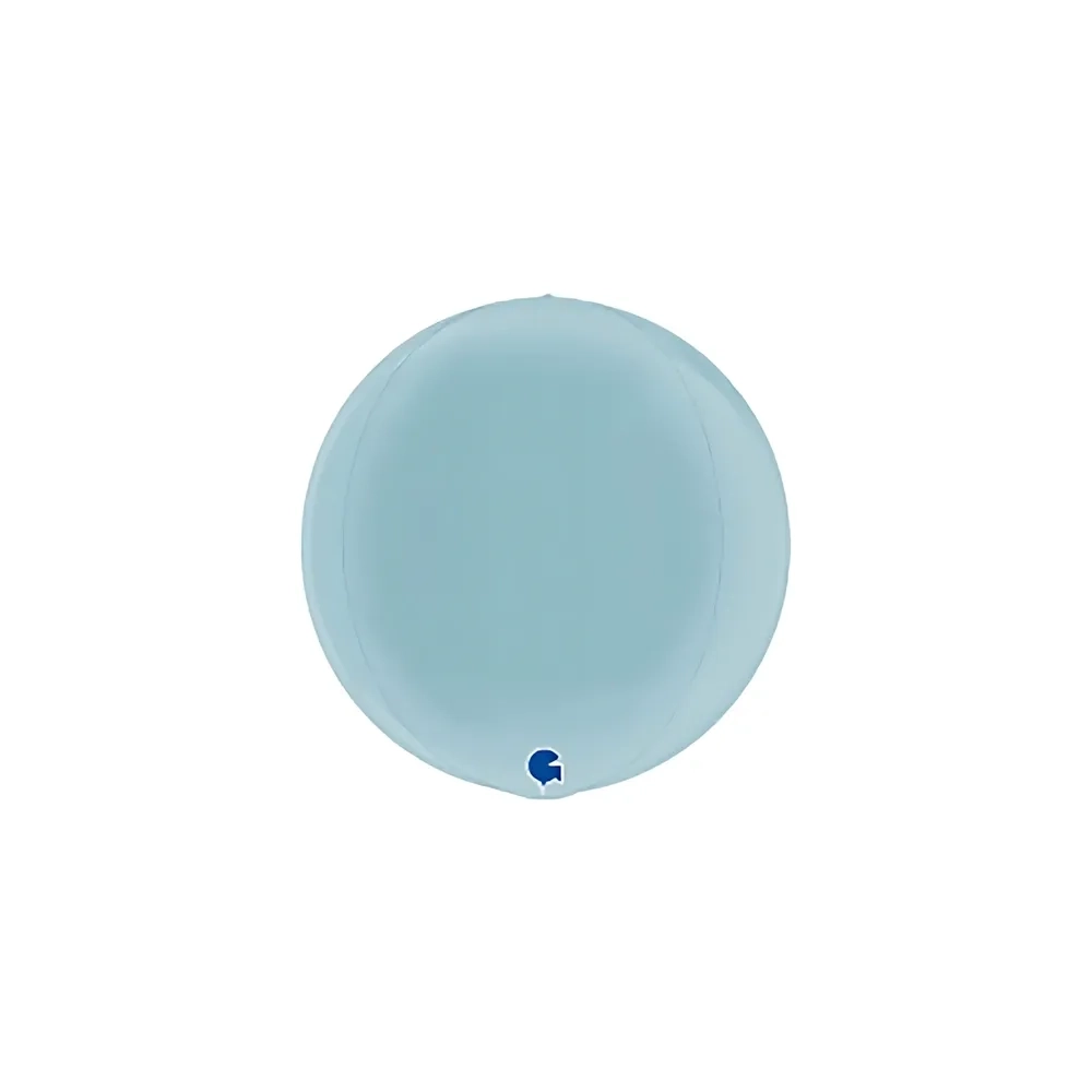 Palloncino Sfera 4D Azzurro mini shape 15" (38cm) in mylar, 1pz.