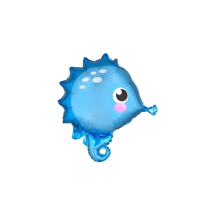 Palloncino cavalluccio marino standard shape 19" (48cm) in mylar, 1pz.
