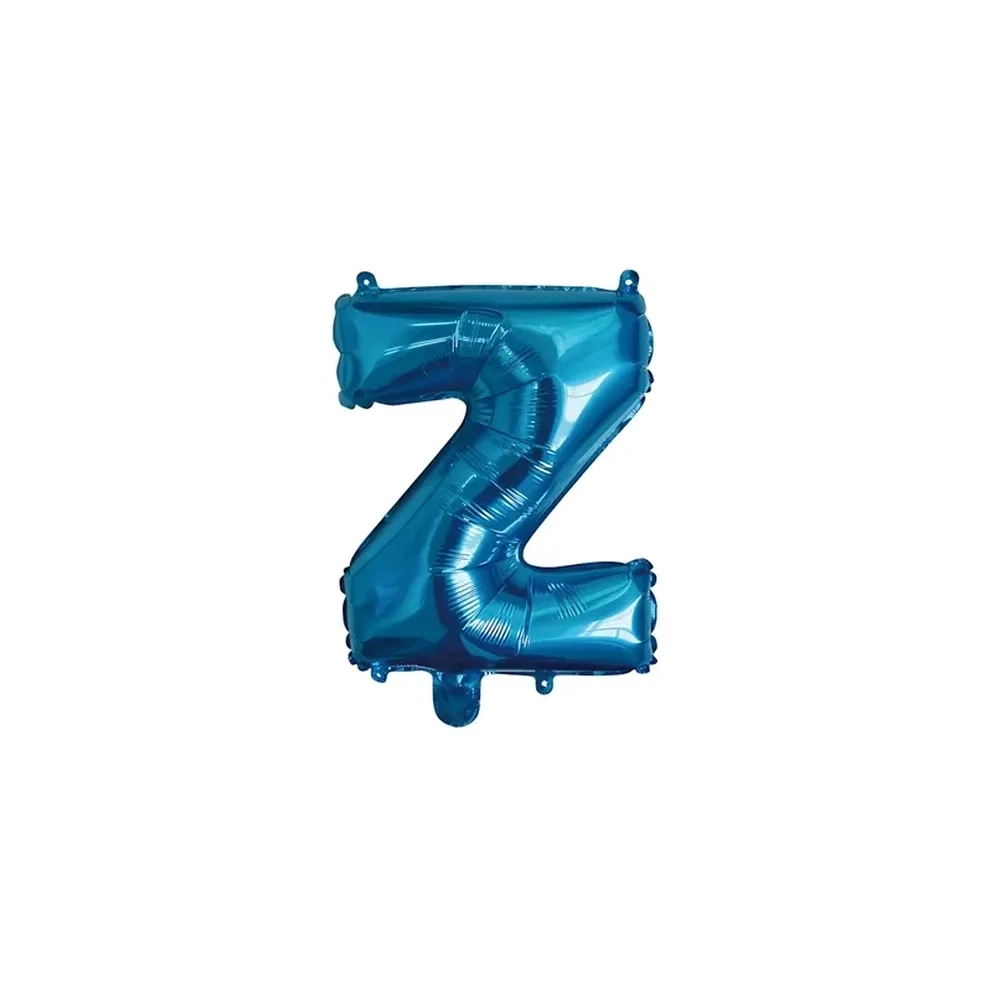 Palloncino Lettera Z Blu mini shape 14" (35cm) in mylar, 1pz.
