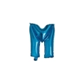 Palloncino Lettera M Blu mini shape 14" (35cm) in mylar, 1pz.