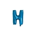 Palloncino Lettera H Blu mini shape 14" (35cm) in mylar, 1pz.