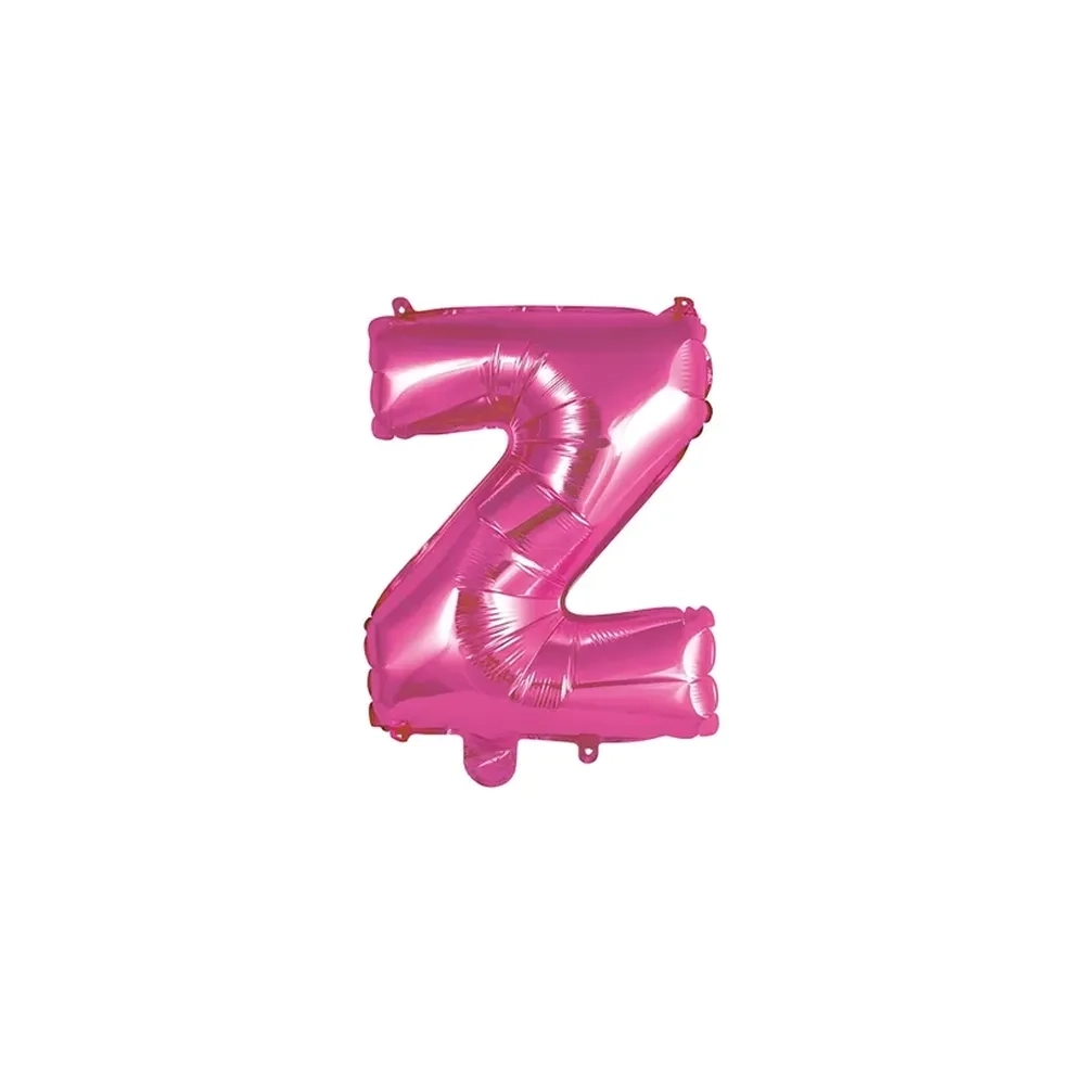 Palloncino Lettera Z fucsia mini shape 14" (35cm) in mylar, 1pz.