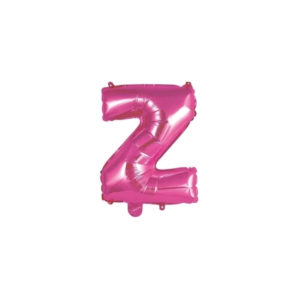 Palloncino Lettera Z fucsia mini shape 14" (35cm) in mylar, 1pz.
