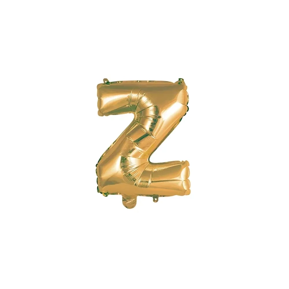 Palloncino Lettera Z Oro mini shape 14" (35cm) in mylar, 1pz.