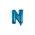 Palloncino Lettera N Blu mini shape 14" (35cm) in mylar, 1pz.