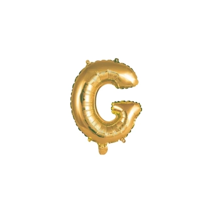 Palloncino Lettera G Oro mini shape 14" (35cm) in mylar, 1pz.