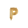 Palloncino Lettera P Oro mini shape 14" (35cm) in mylar, 1pz.