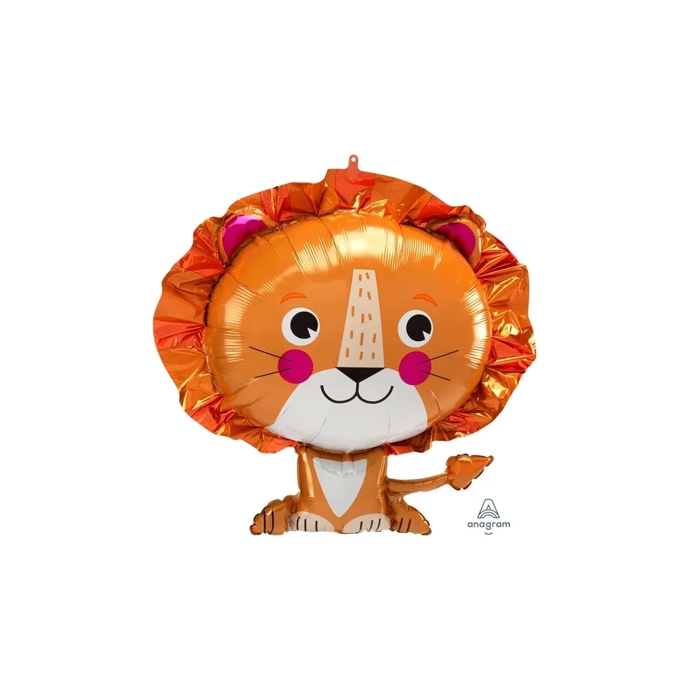 Palloncino Leone super shape 24" (60cm) in mylar, 1pz.