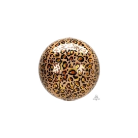 Palloncino Sferico Leopardato orbz 16" (40cm) in mylar, 1pz.