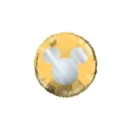 Palloncino Oro Chic Topolino - Mickey Party standard shape 18" (45cm) in mylar, 1pz.