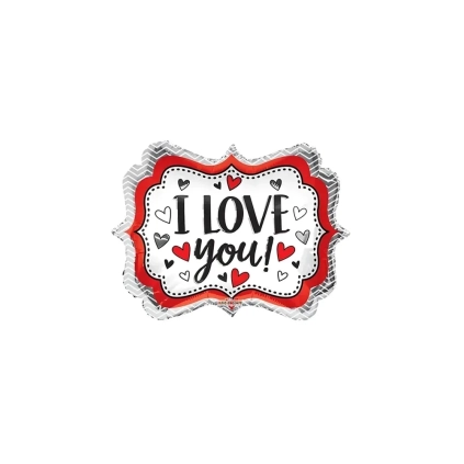 Palloncino I Love You Marquee standard shape 18" (45cm) in mylar, 1pz.