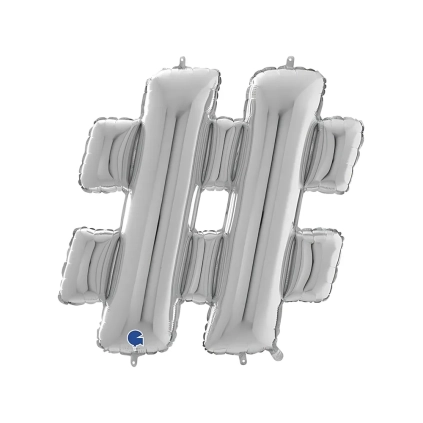 Palloncino simbolo Cancelletto super shape 40" (101cm) in mylar, 1pz.