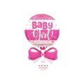 Palloncino Sonaglio Rosa Baby Girl super shape 36" (91cm) in mylar, 1pz.