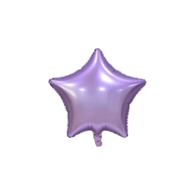 Palloncino Stella Viola chiaro Satinato standard shape 19" (48cm) in mylar, 1pz.