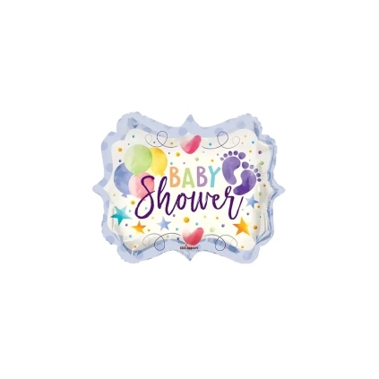 Palloncino Baby Shower to standard shape 18" (45cm) in mylar, 1pz.