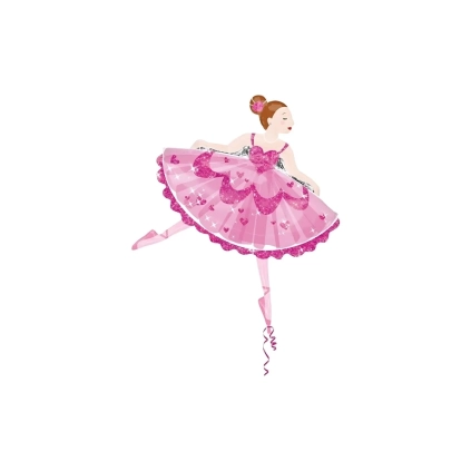 Palloncino Ballerina super shape 29" (73cm) in mylar, 1pz.