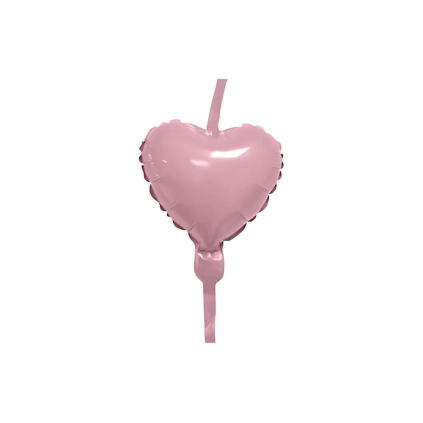Palloncini Deco Link Cuore Rosa mini shape 9" (22cm) in mylar, 10pz.