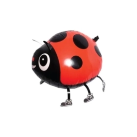 Palloncino Coccinella Pet Walker airwalker 22" (55cm) in mylar, 1pz.