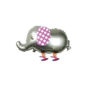 Palloncino Elefante Grigio Pet Walker airwalker 32" (81cm) in mylar, 1pz.