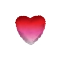 Palloncino cuore Rosso Sfumato standard shape 18" (45cm) in mylar, 1pz.