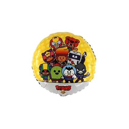 Palloncino Brawl Stars tondo standard shape 18" (45cm) in mylar, 1pz.