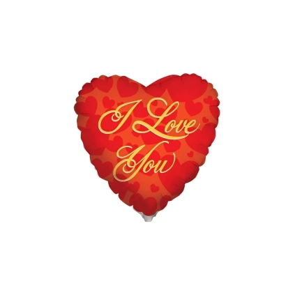 Palloncino I Love You Oro cuore standard shape 18" (45cm) in mylar, 1pz.