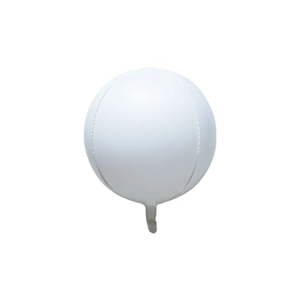 Palloncino Sfera Bianco Macaron standard shape 22" (55cm) in mylar, 1pz.