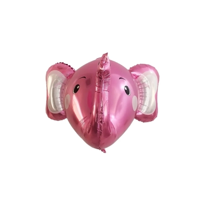 Palloncino Elefante Testa 3D Rosa super shape 25" (63cm) in mylar, 1pz.