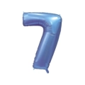 Palloncino numero 7 Satin Velvet Periwinkle super shape 40" (101cm) in mylar, 1pz.