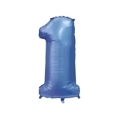Palloncino numero 1 Satin Velvet Periwinkle super shape 40" (101cm) in mylar, 1pz.