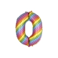 Palloncino numero zero con stampa pop it super shape 32" (81cm) in mylar, 1pz.