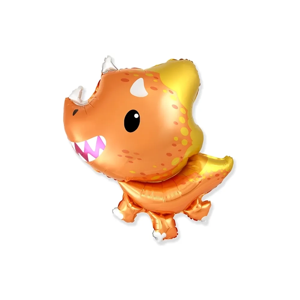 Palloncino Baby Triceratopo Rosa super shape 32" (81cm) in mylar, 1pz.