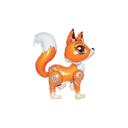 Palloncino 4D Volpe Marrone super shape 23" (58cm) in mylar, 1pz.