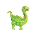 Palloncino 4D Dinosauro Divertente Verde super shape 35" (88cm) in mylar, 1pz.