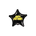 Palloncino Happy Birthday Stelle nello Spazio Stella standard shape 18" (45cm) in mylar, 1pz.