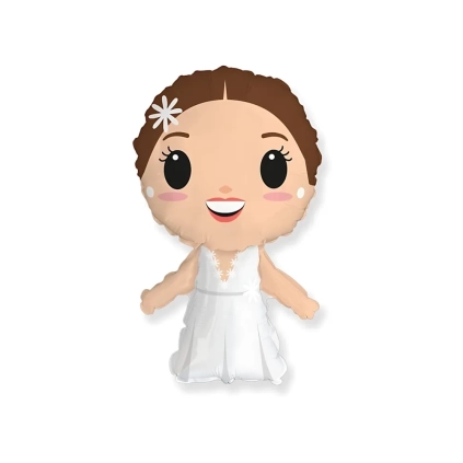 Palloncino Sposa super shape 39" (99cm) in mylar, 1pz.