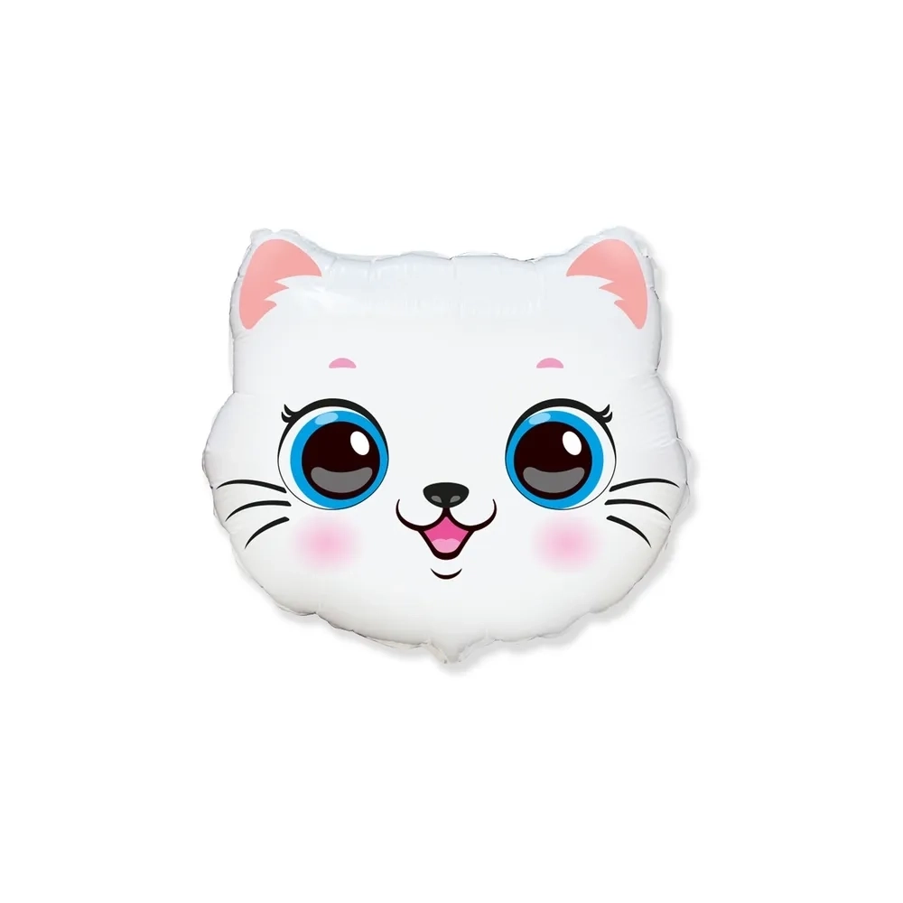 Palloncino Gatto Testa standard shape 22" (55cm) in mylar, 1pz.