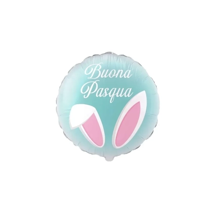 Palloncino Pasqua Tondo standard shape 18" (45cm) in mylar, 1pz.