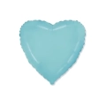 Palloncino Cuore Celeste super shape 32" (81cm) in mylar, 1pz.