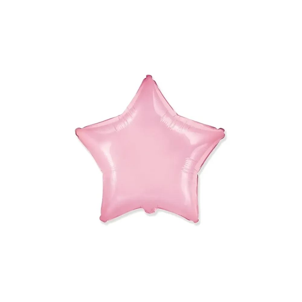 Palloncino Stella Rosa standard shape 18" (45cm) in mylar, 1pz.