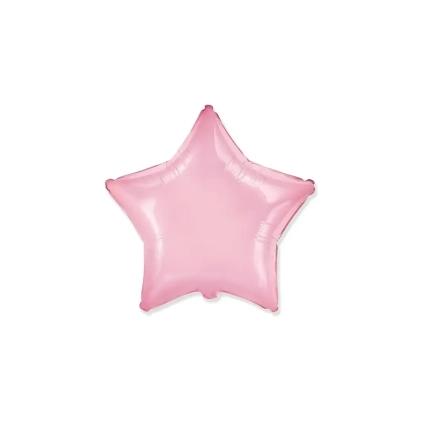 Palloncino Stella Rosa standard shape 18" (45cm) in mylar, 1pz.
