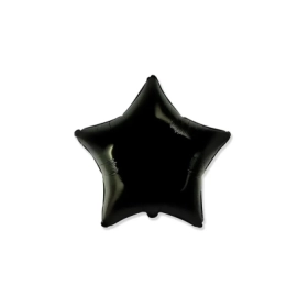 Palloncino Stella Nero standard shape 18" (45cm) in mylar, 1pz.