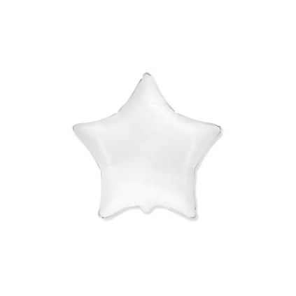 Palloncino Stella Bianco standard shape 18" (45cm) in mylar, 1pz.