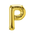 Palloncino Lettera P Oro super shape 40" (101cm) in mylar, 1pz.